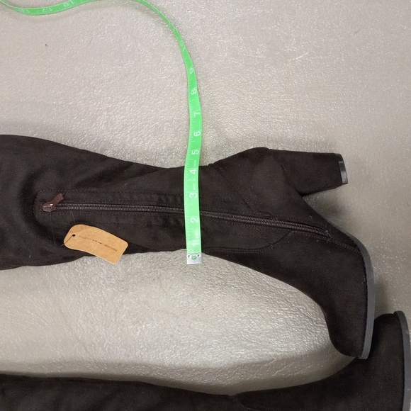 SAVAII  Dark Brown Over the Knee, Heeled Boots - Picture 12 of 16